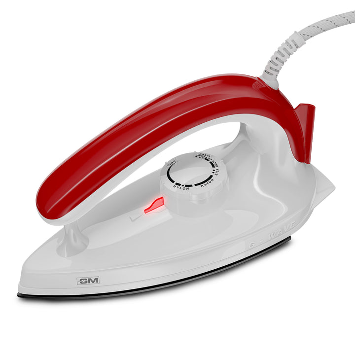 G-Wave 1000 Watt Dry Iron (Red) - Overheat Protection