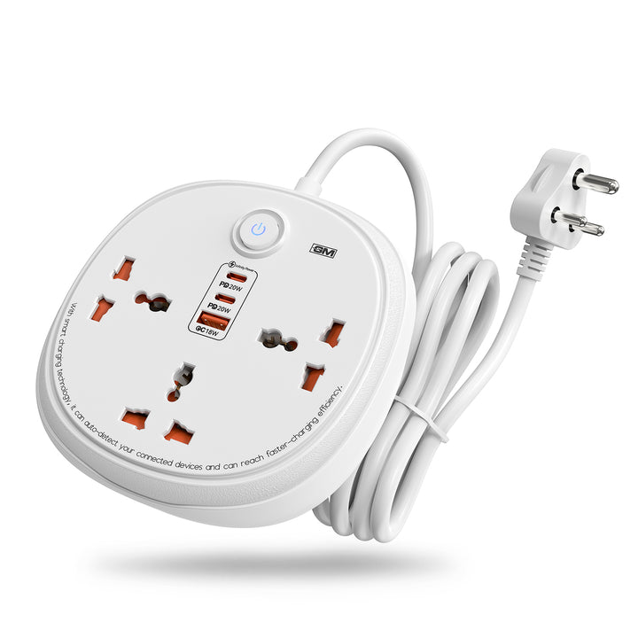 GM G+ 6-in-1 PD Power Strip with Neon Indicator Switch