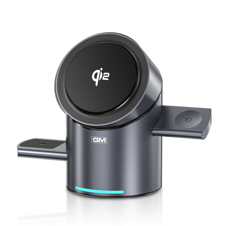 ISMART QI2 3-IN-1 MAGNETIC WIRELESS CHARGING (Silver)