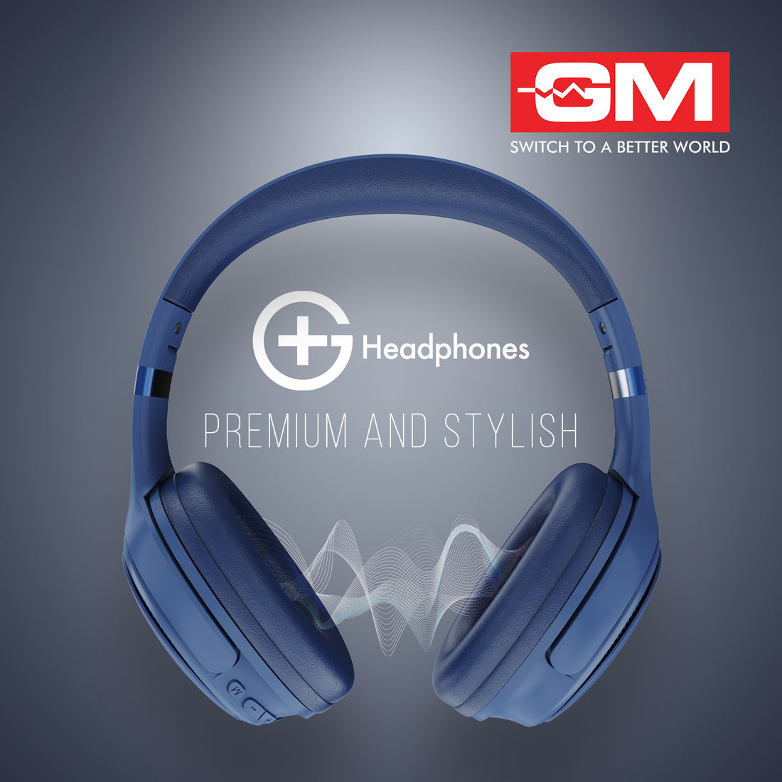 HEADPHONES - BT 5.3, 55H, PURE BASS, LOW LATENCY (Blue)