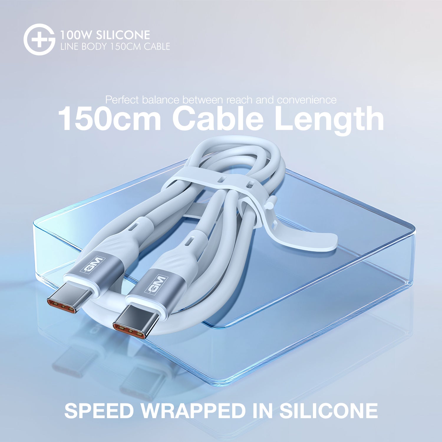 GM G+  Silicon Line Body 150cm Cable 100W (Blue)