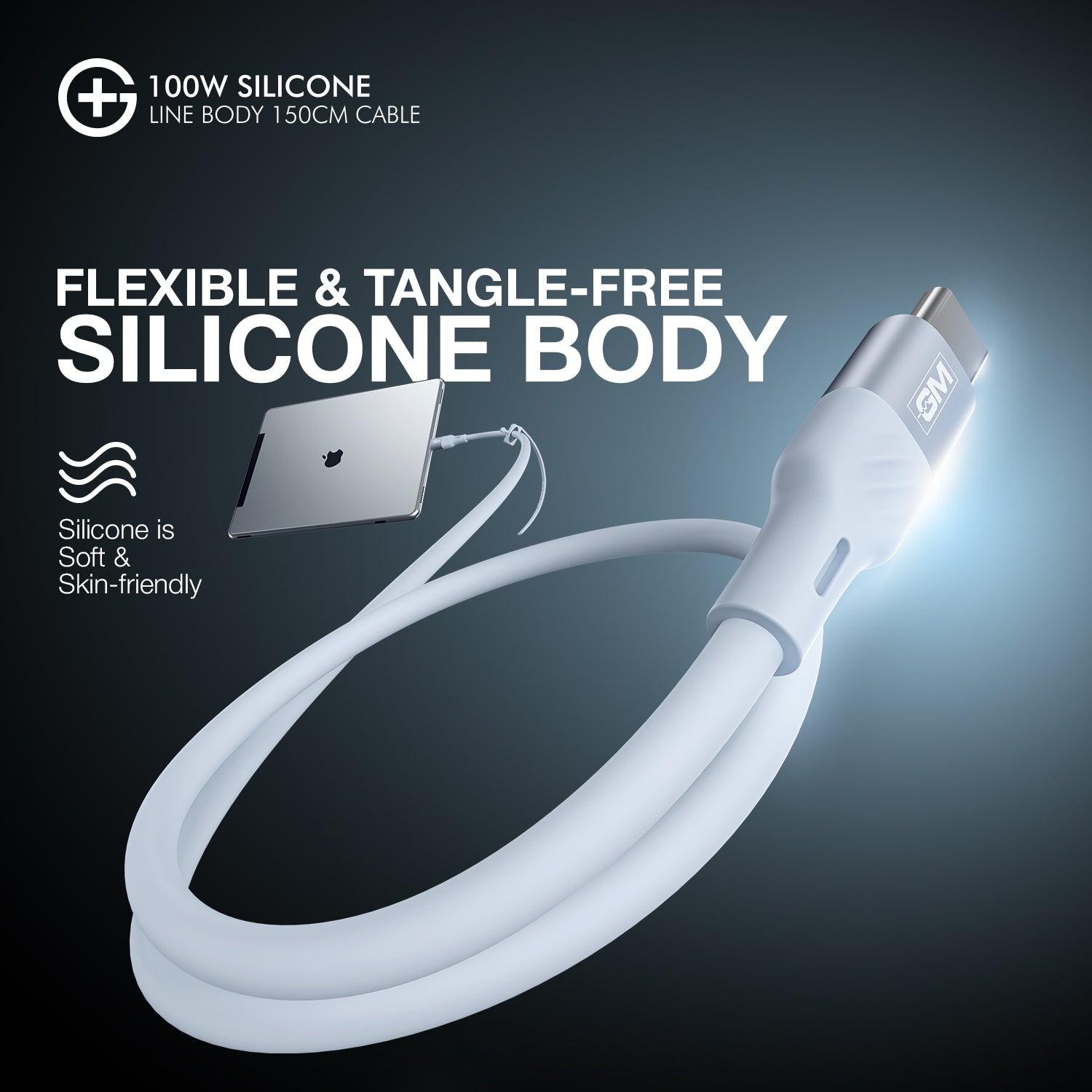GM G+  Silicon Line Body 150cm Cable 100W (Blue)