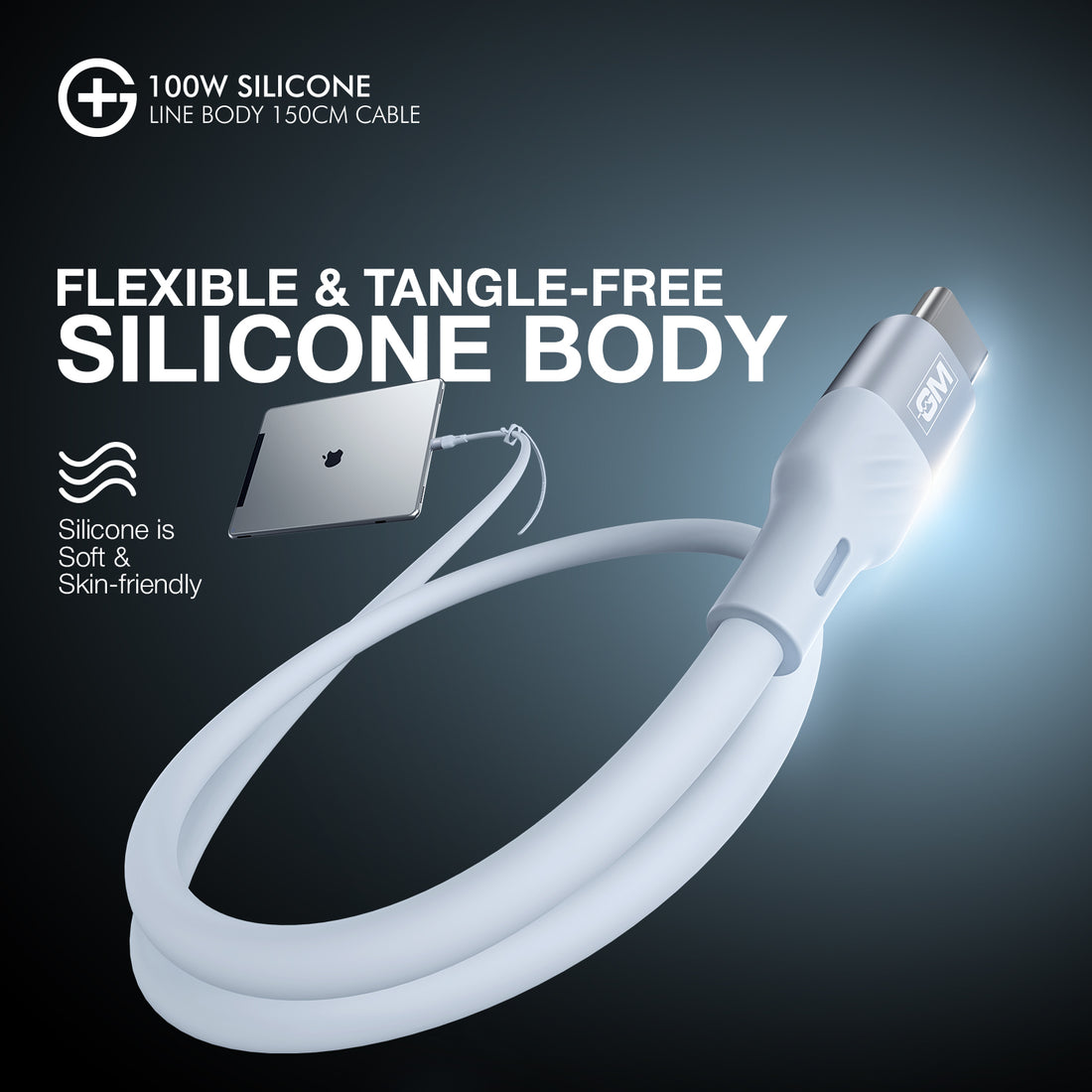 GM G+  Silicon Line Body 150cm Cable 100W (Blue)