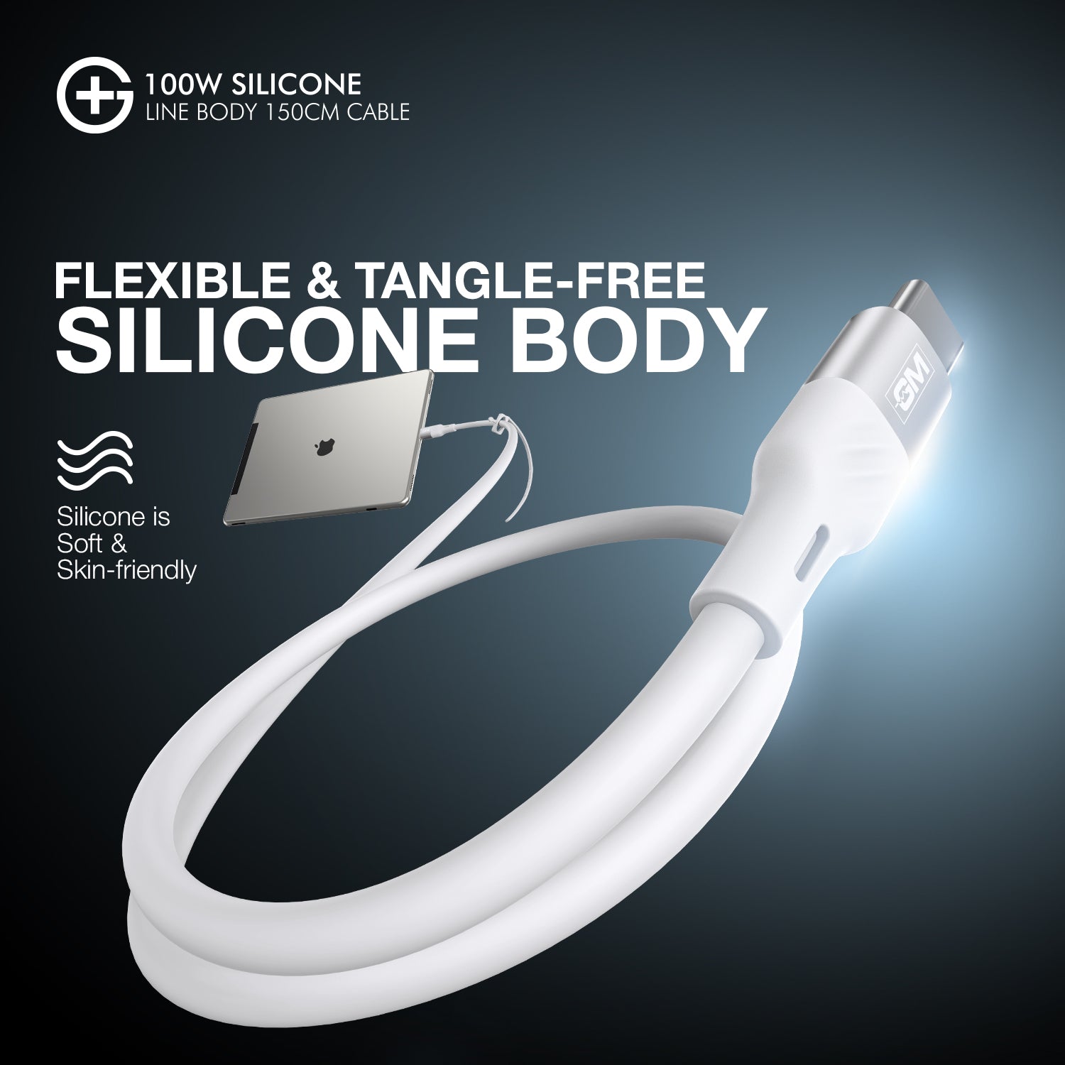GM G+  Silicon Line Body 150cm Cable 100W (White)