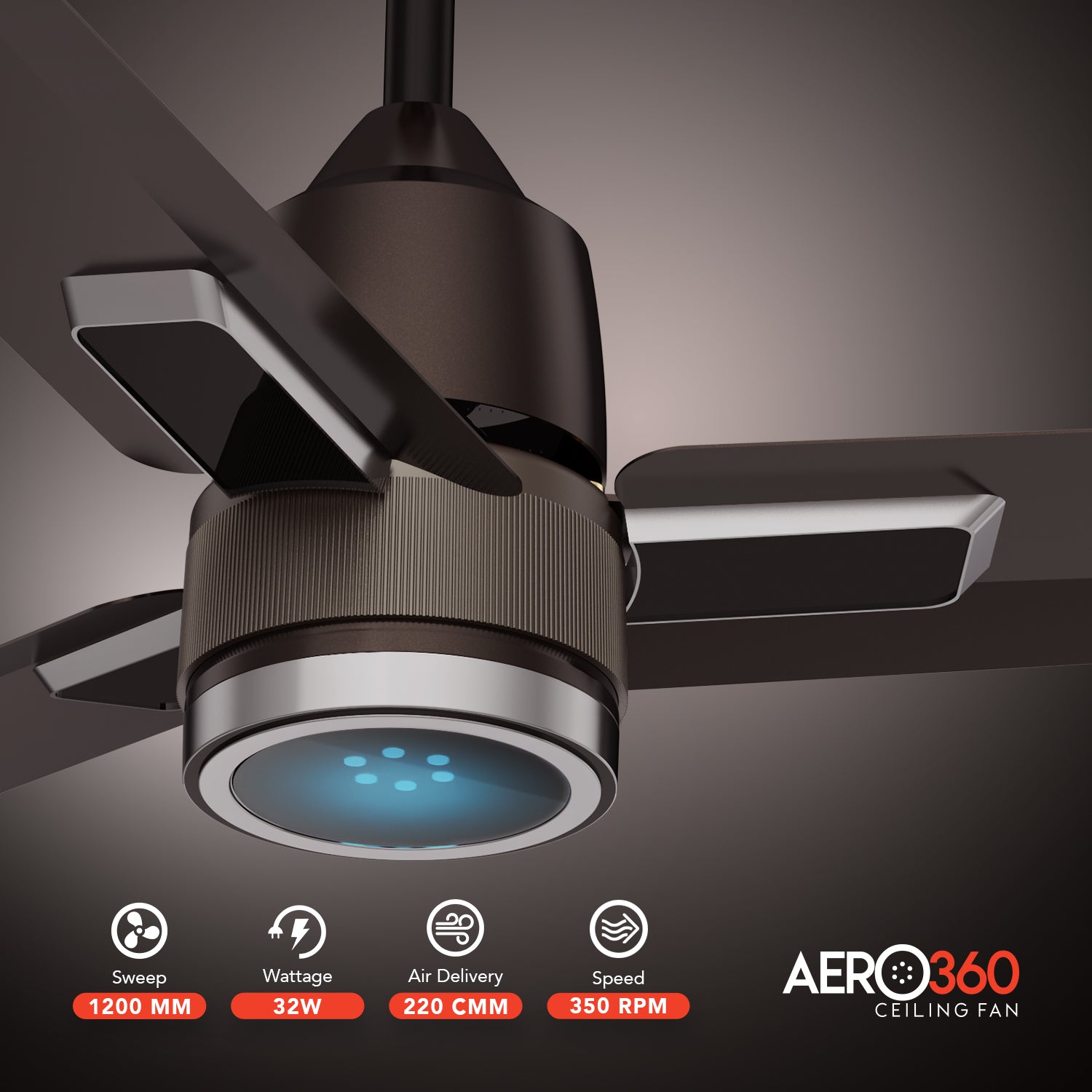 GM Aero 360 - Ceiling Fan (Gunmetal)
