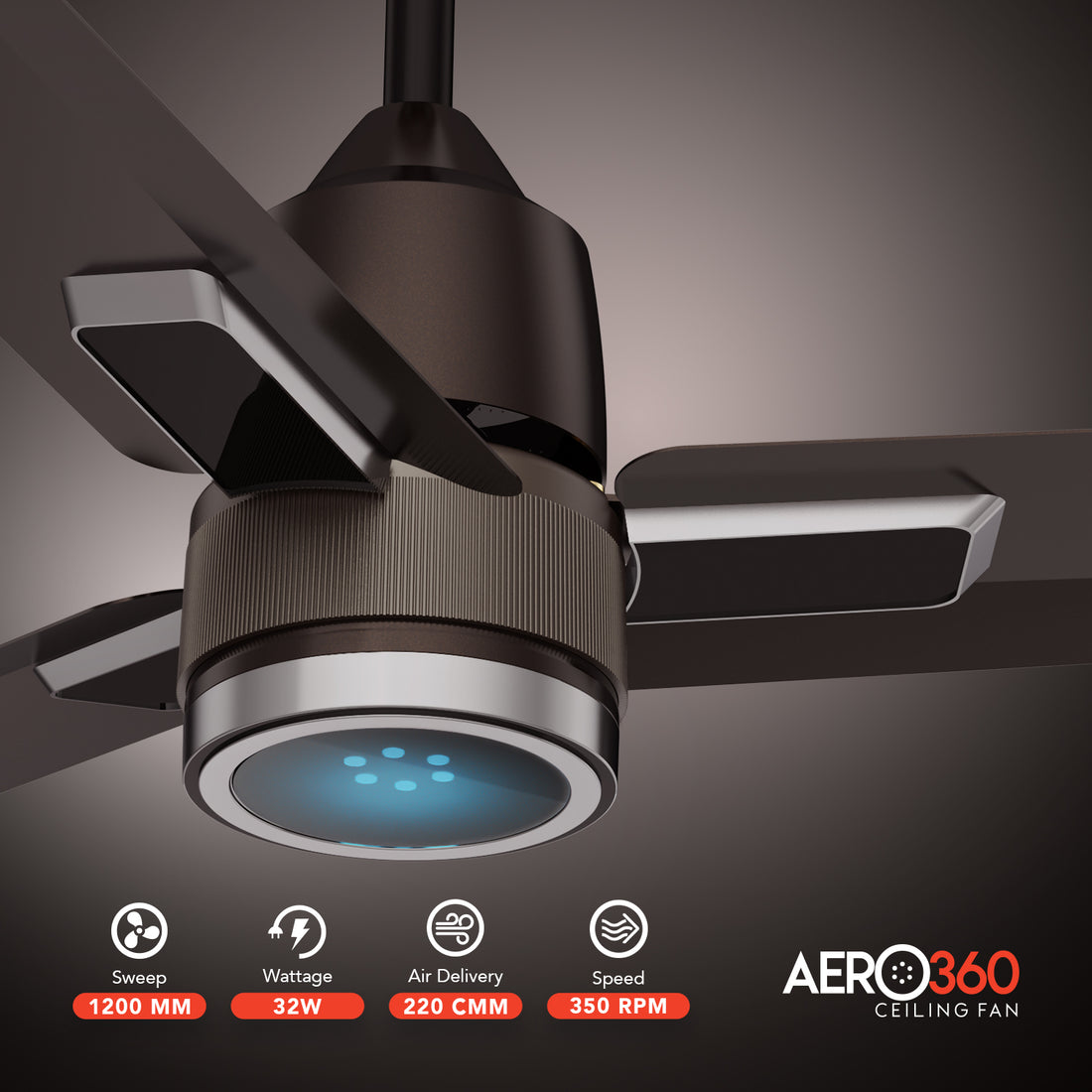 GM Aero 360 - Ceiling Fan (Gunmetal)