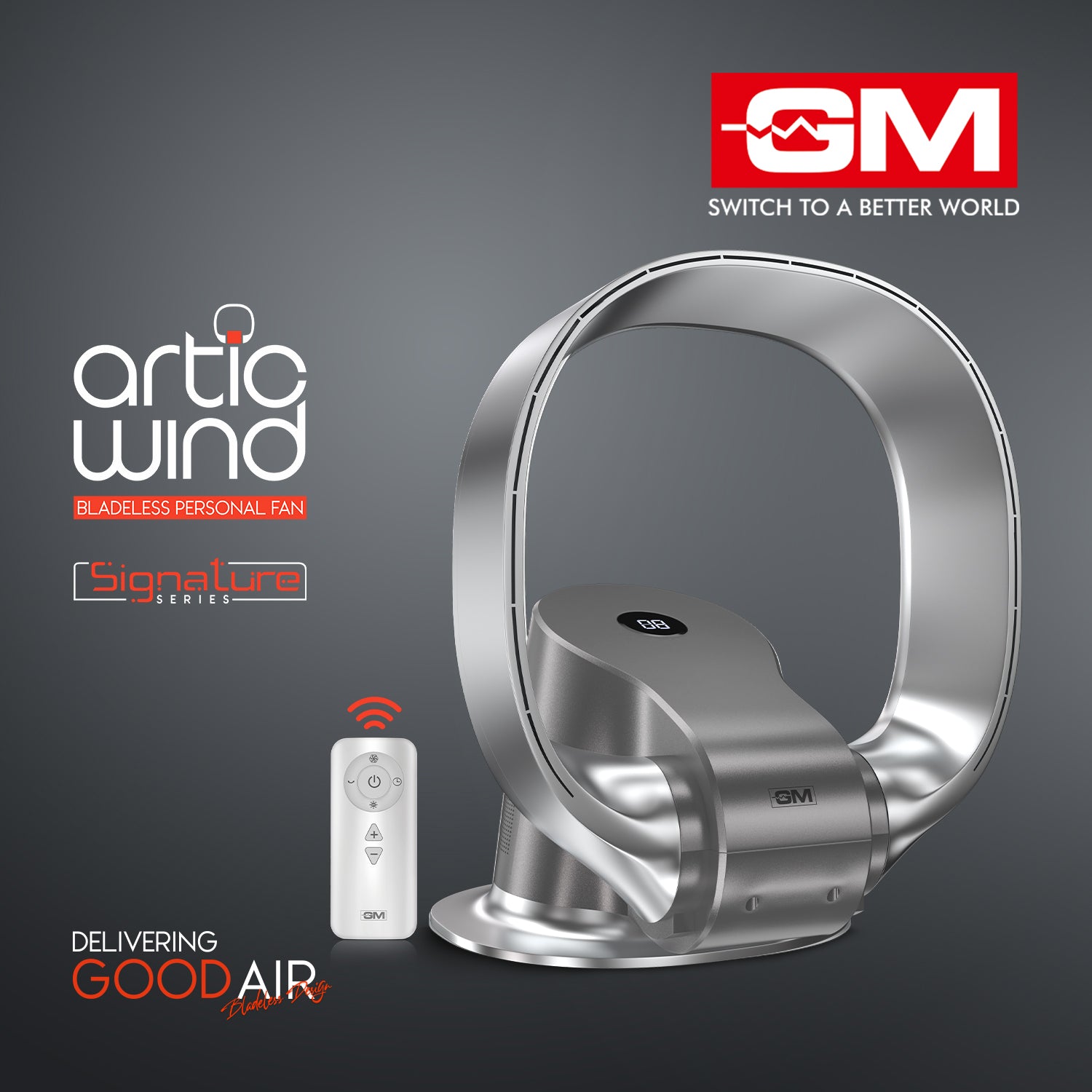 ARTIC WIND BLADELESS PERSONAL FAN (Grey)