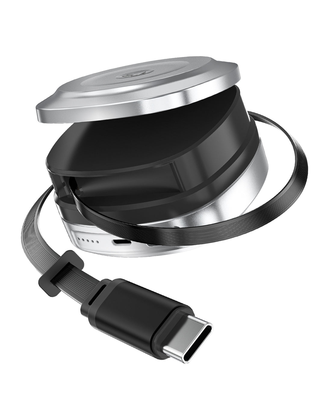 MAGEDGE 10000mAh Powerbank with 45W Type-C Retractable Cable