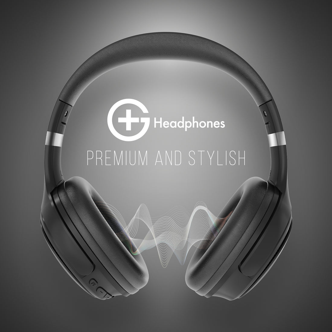 G+ Headphones BT 5.3, Pure Bass, Dual Pairing, 70H Playtime (Black)