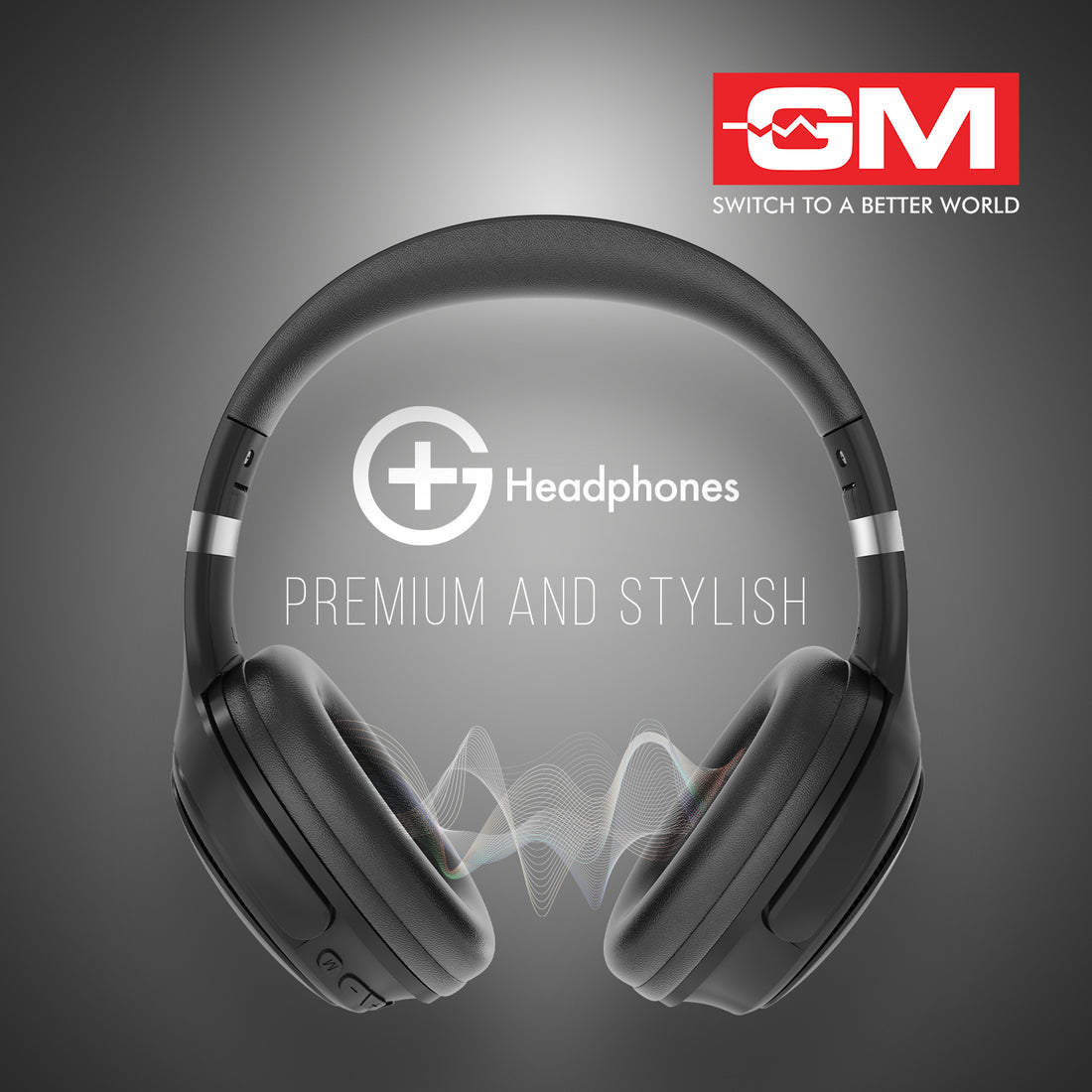 HEADPHONES - BT 5.3, 55H, PURE BASS, LOW LATENCY (Black)