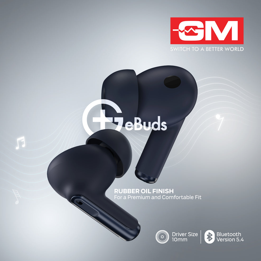 E-BUDS - BT 5.3, QUAD MIC ENC, PURE BASS, WIRELESS (Blue)