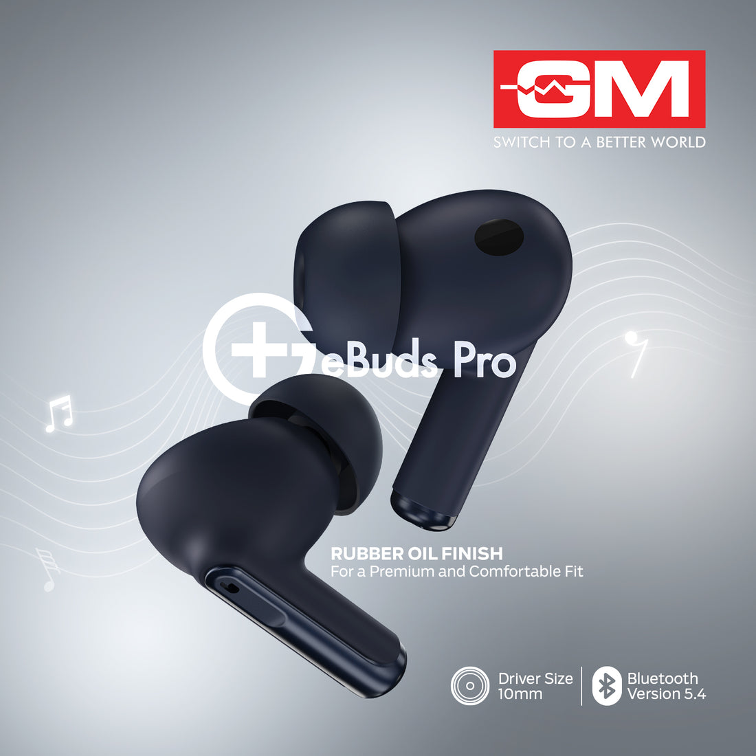 E-BUDS PRO - 30DB ANC, WIRELESS CHARGING (Blue)