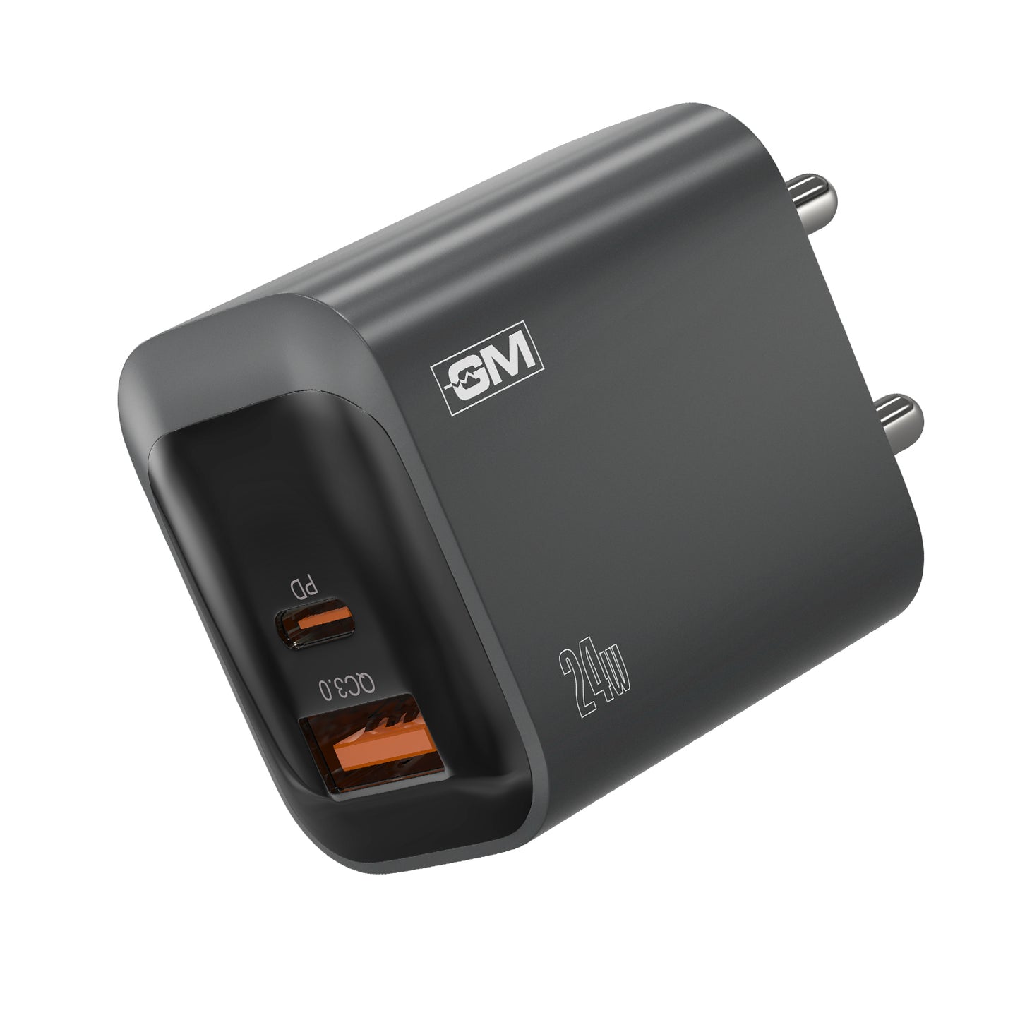 GP 24W DUAL TONE AC PD ADAPTER, GREY — GM corporate gift