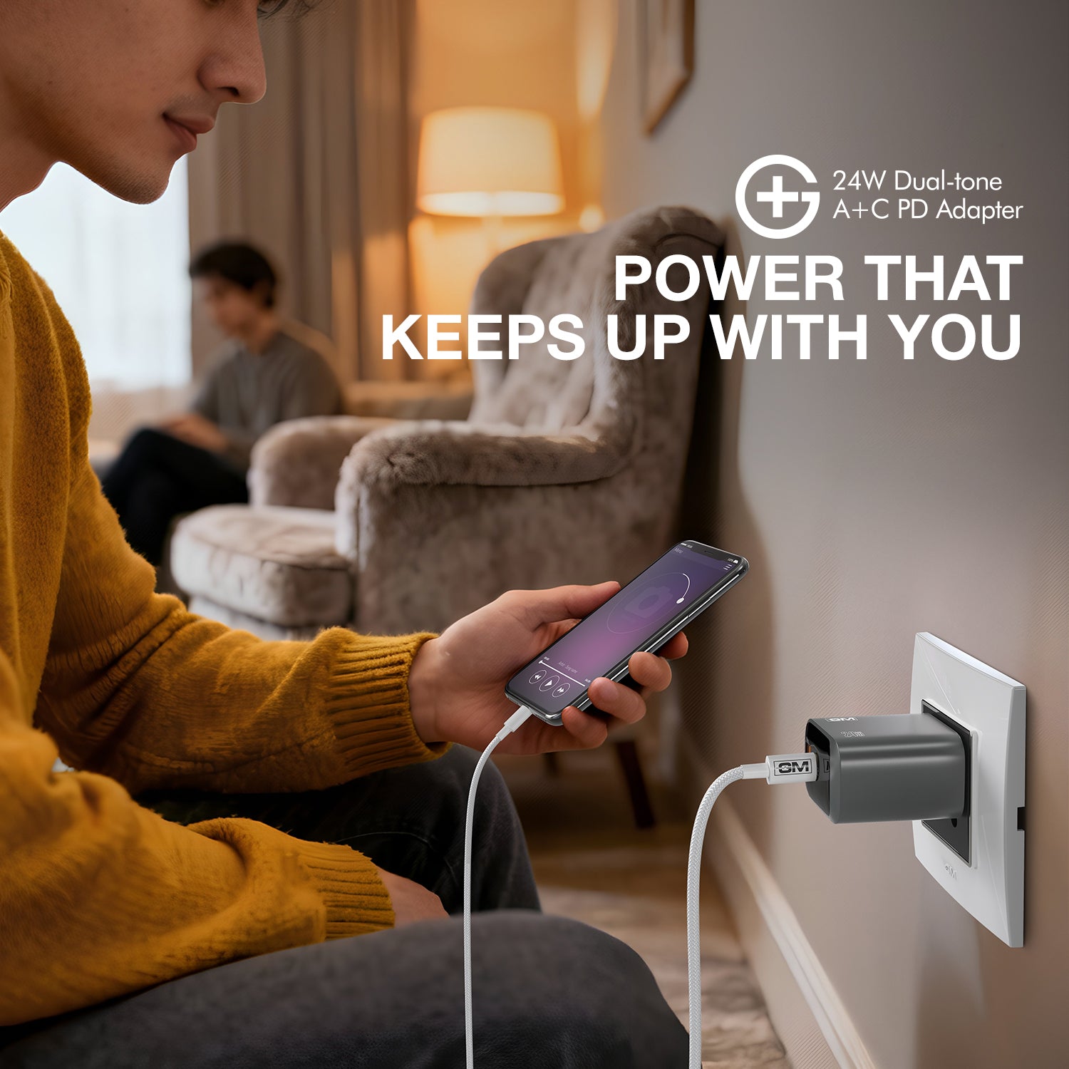 G+ Dual-Tone A+C PD Adapter - 24W Fast Charging