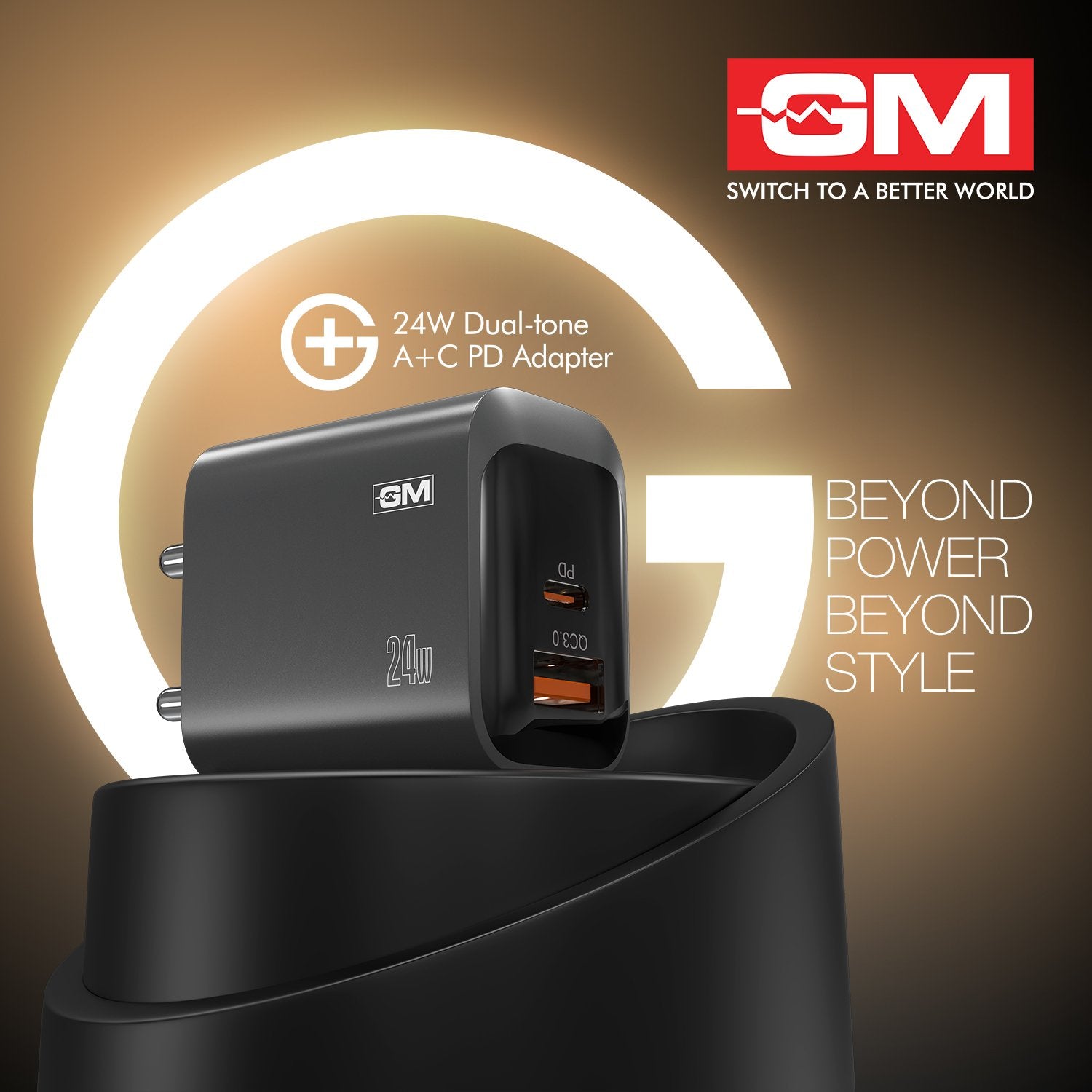 G+ Dual-Tone A+C PD Adapter - 24W Fast Charging