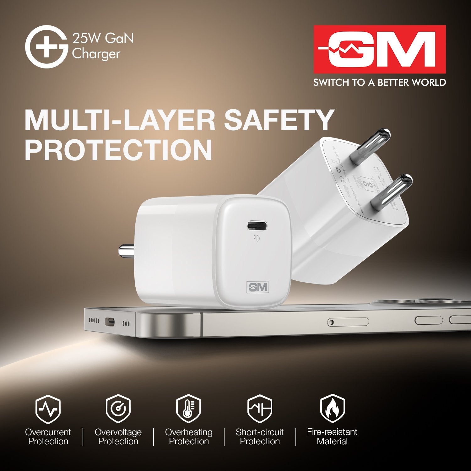 G+ 25W GaN Fast Charger White