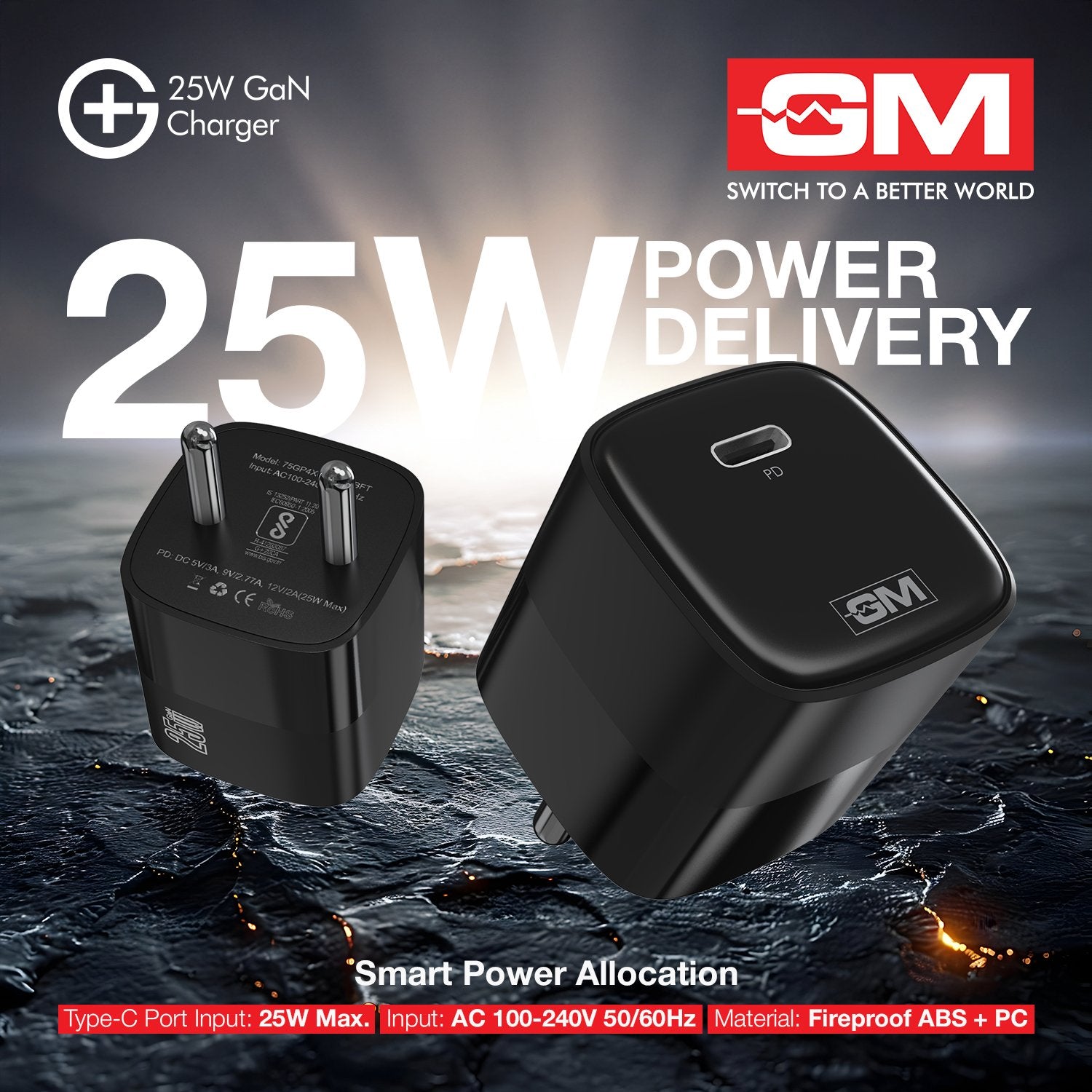 G+ 25W GaN Fast Charger Black