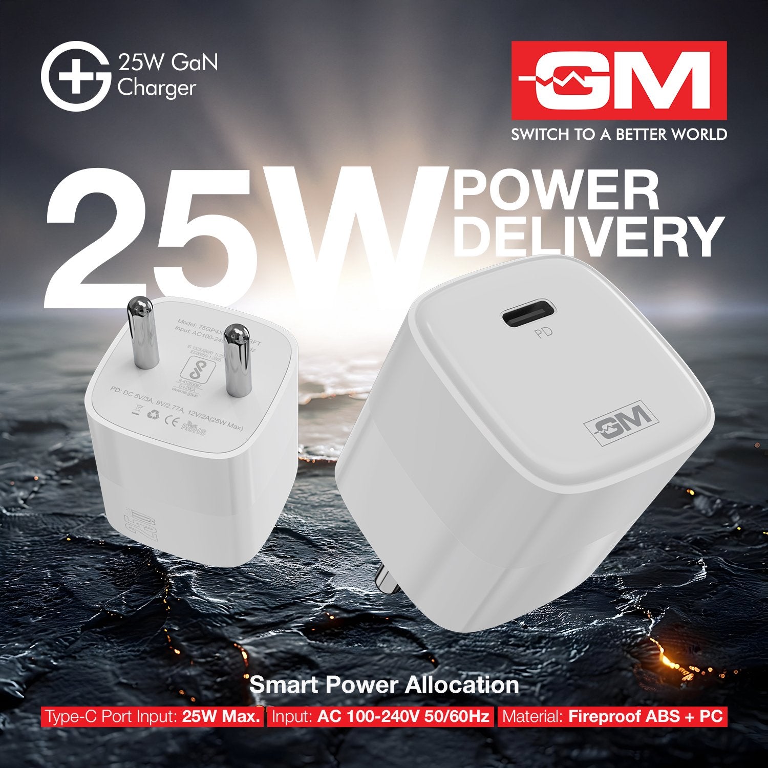 G+ 25W GaN Fast Charger White
