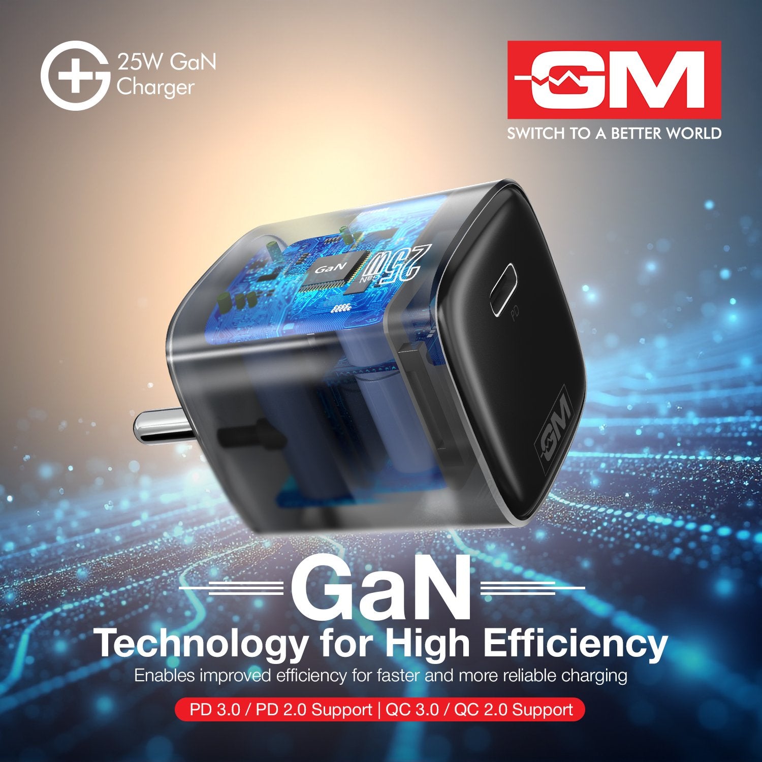 G+ 25W GaN Fast Charger Black