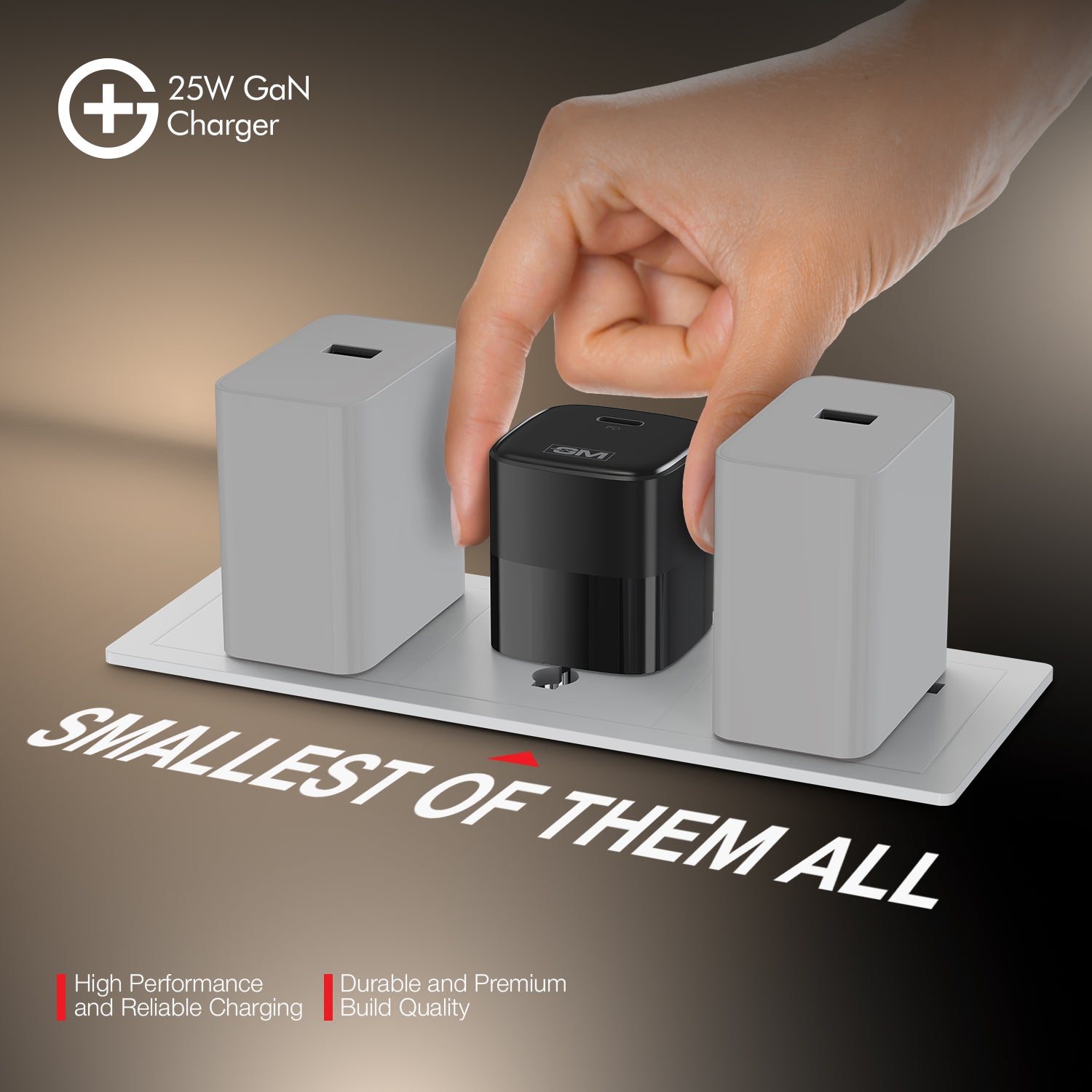 G+ GaN Fast Charger - 25W Power Output (Black)