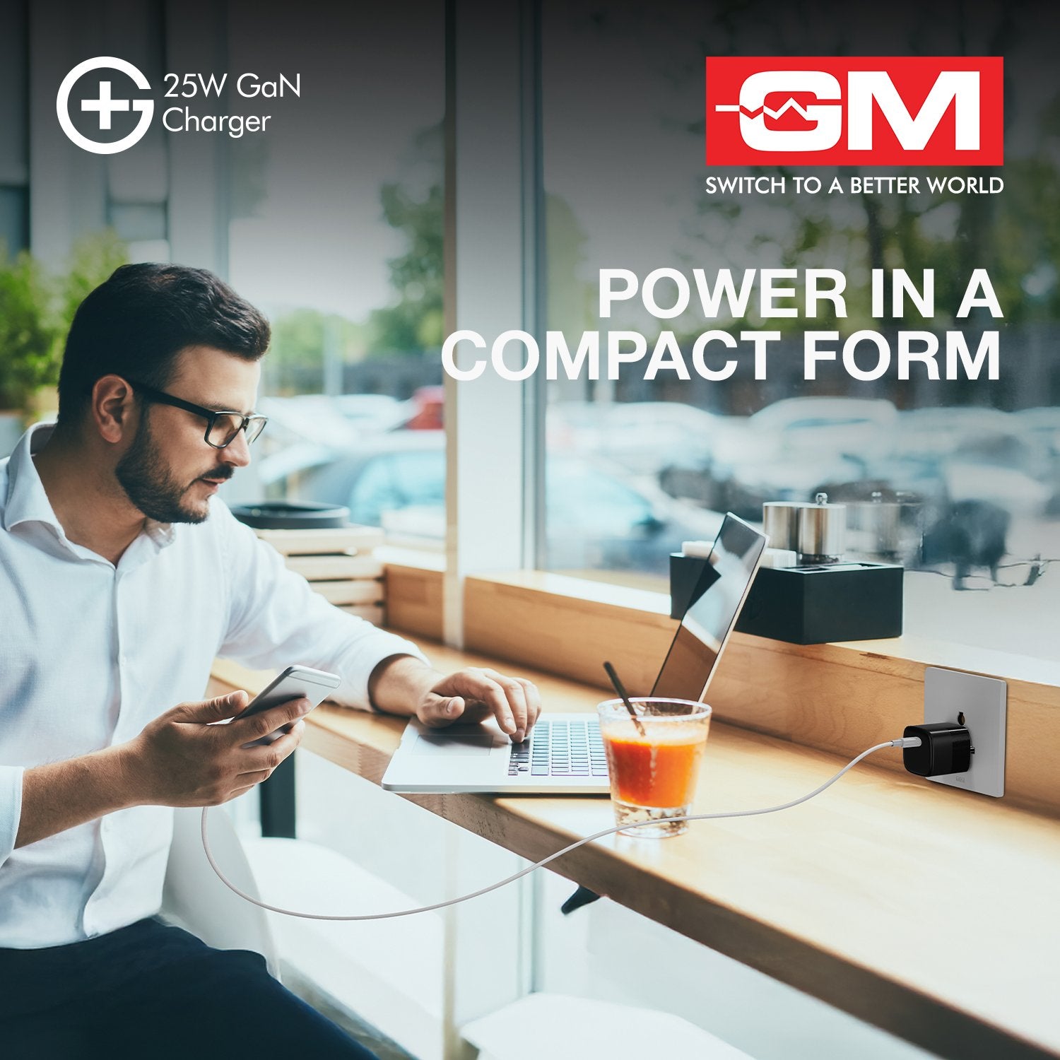 G+ 25W GaN Fast Charger Black