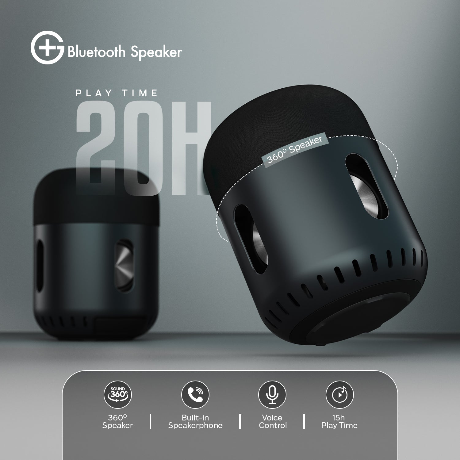 Bluetooth Speaker - 60W, BT 5.0, Voice Control, 15H Playtime