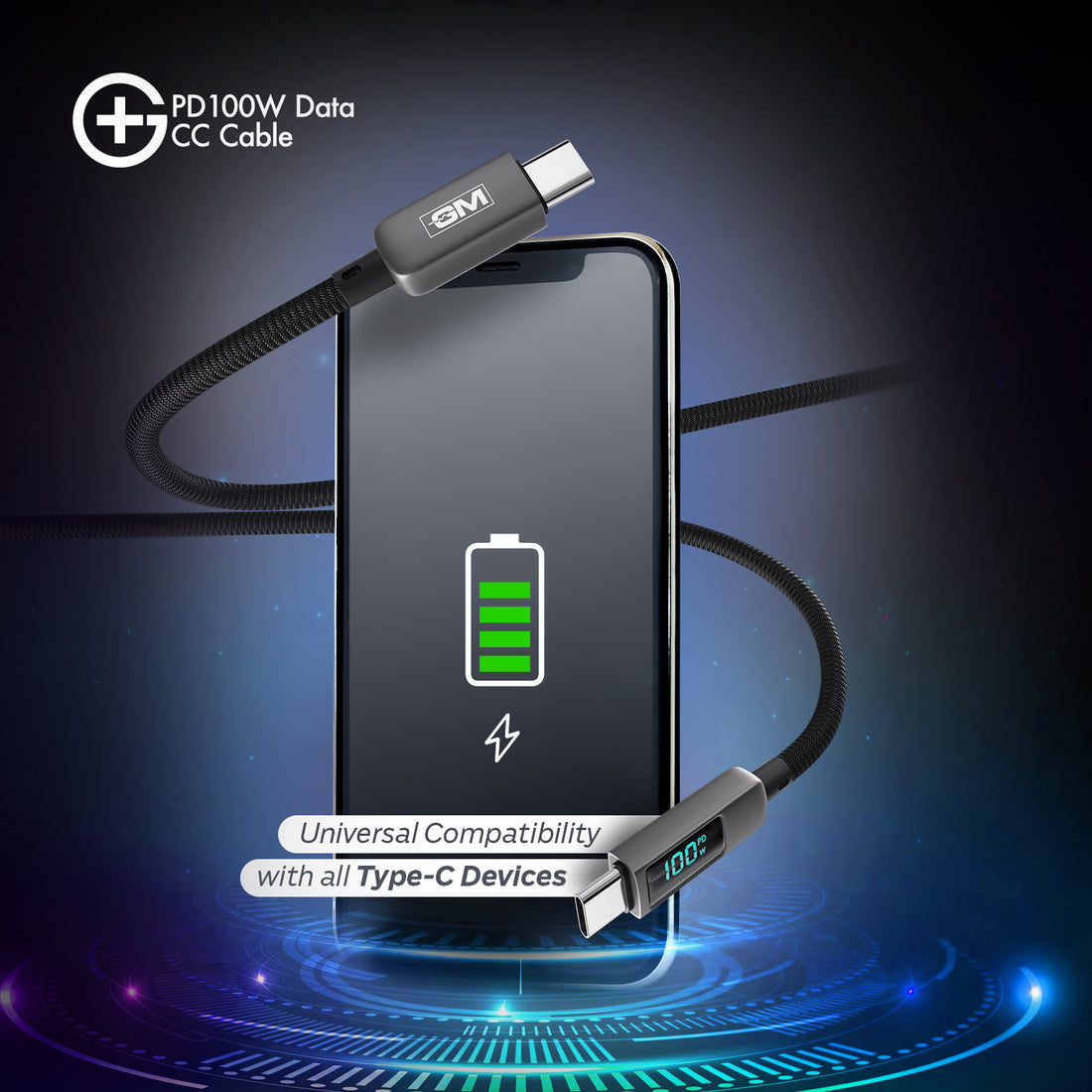 G+ PD Data CC Cable - 100W (GREY)