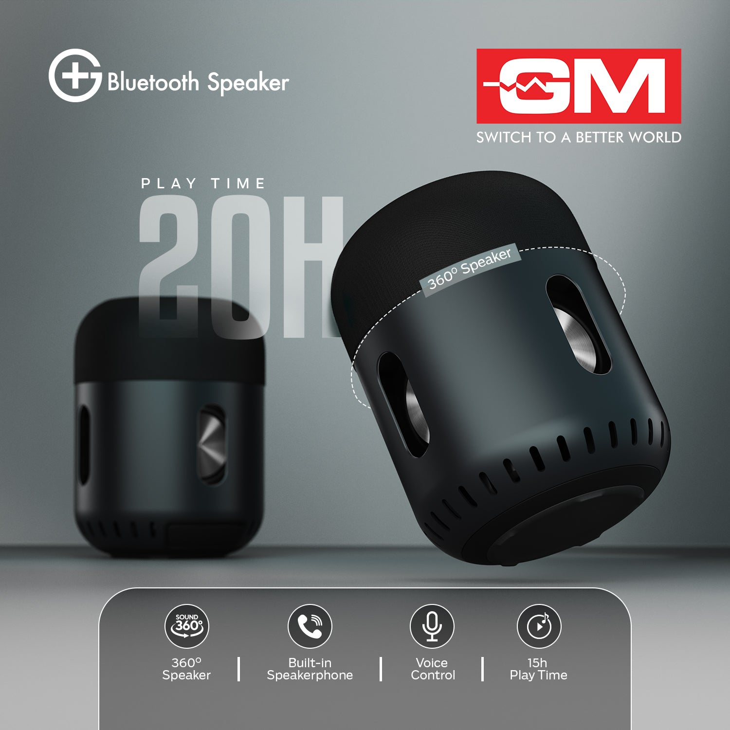 Bluetooth Speaker - 60W, BT 5.0, VOICE CONTROL, 15H PLAYTIME