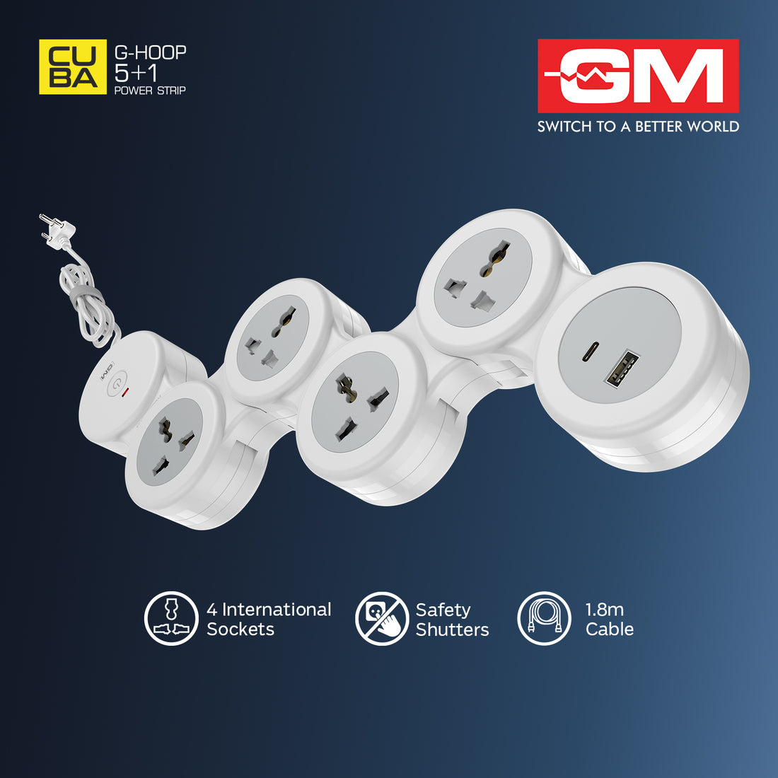 5+1 G-HOOP SPIKE GUARD WITH TYPE A & C (White)