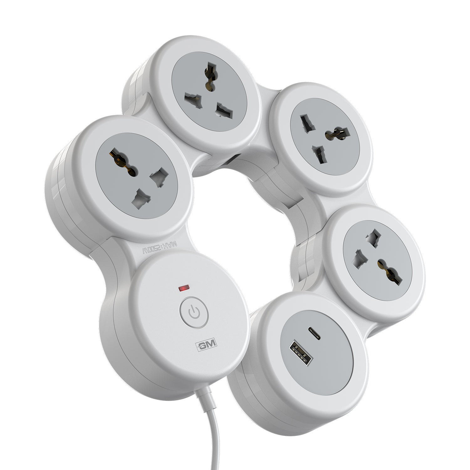 5+1 G-HOOP SPIKE GUARD WITH TYPE A & C (White)