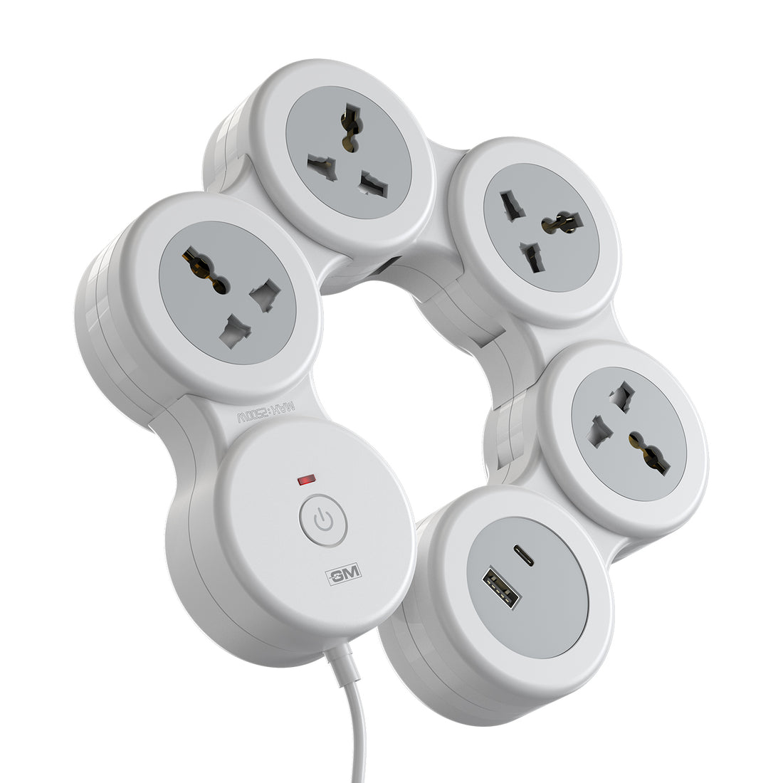 5+1 G-HOOP SPIKE GUARD WITH TYPE A & C (White)