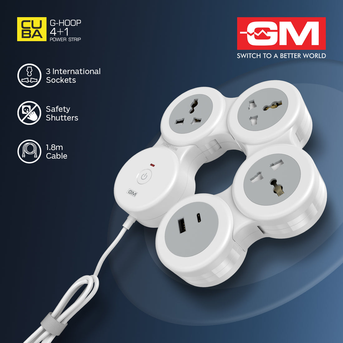 4+1 G-HOOP SPIKE GUARD WITH TYPE A & C (White)