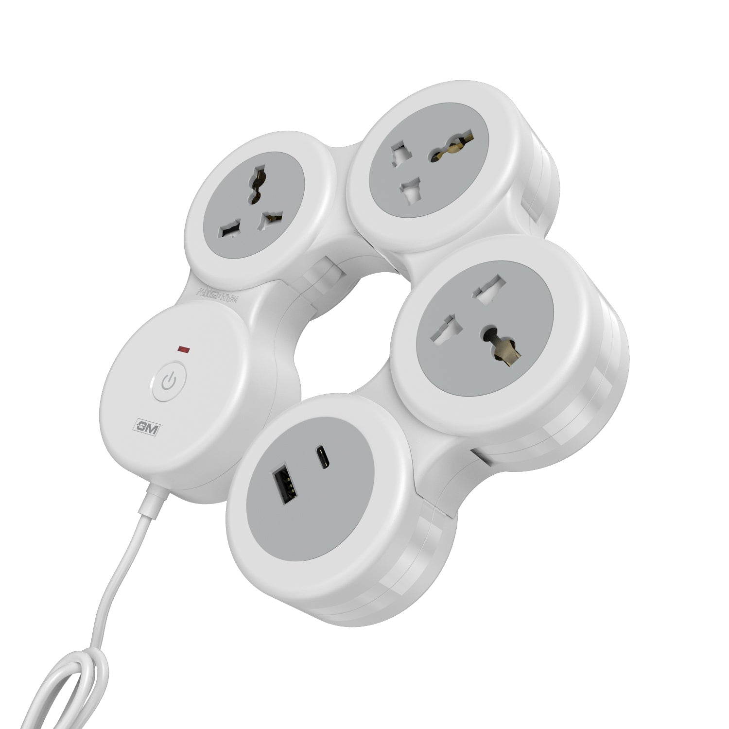 4+1 G-HOOP SPIKE GUARD WITH TYPE A & C (White)