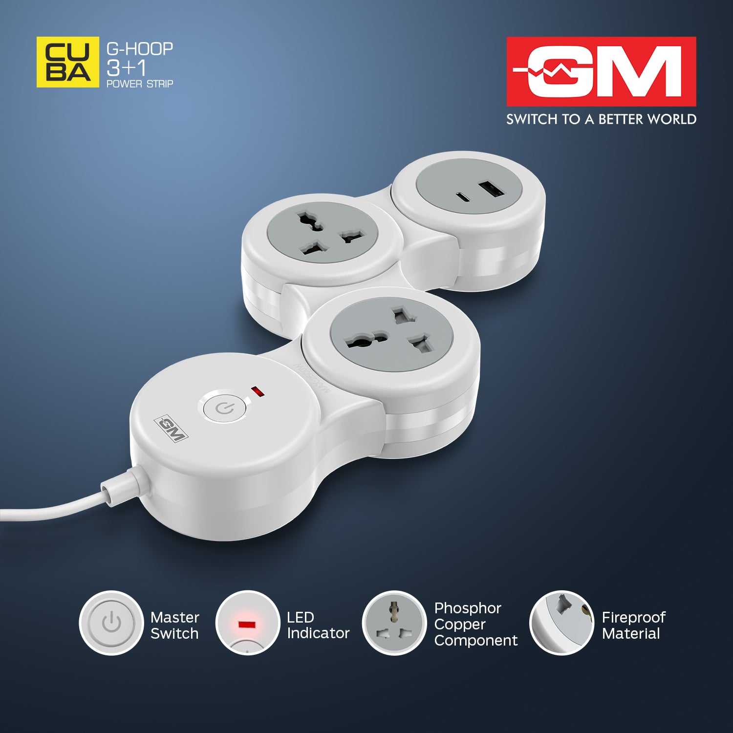 3+1 G-HOOP SPIKE GUARD WITH TYPE A & C (White)