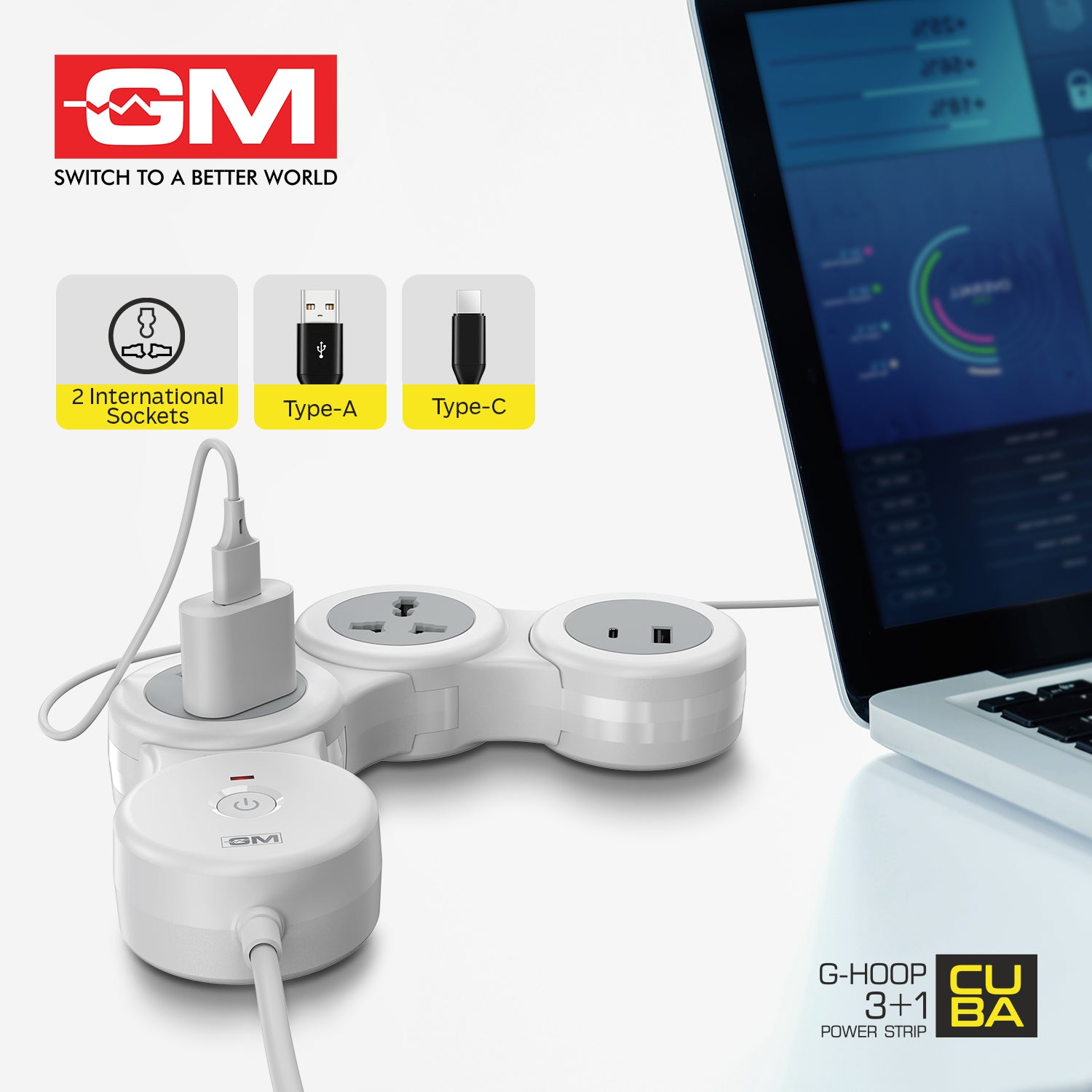 3+1 G-HOOP SPIKE GUARD WITH TYPE A & C (White)