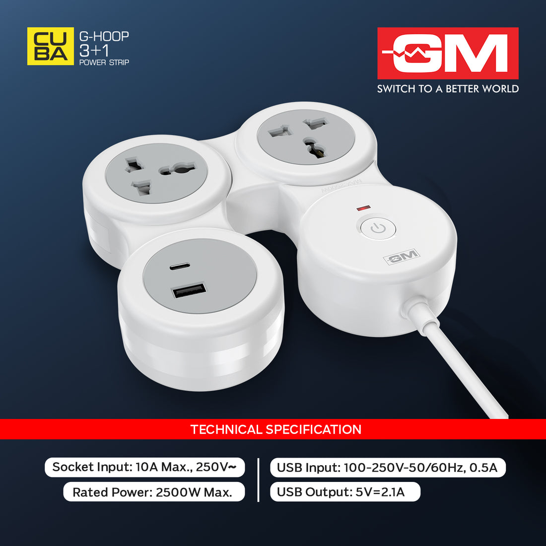 3+1 G-HOOP SPIKE GUARD WITH TYPE A & C (White)