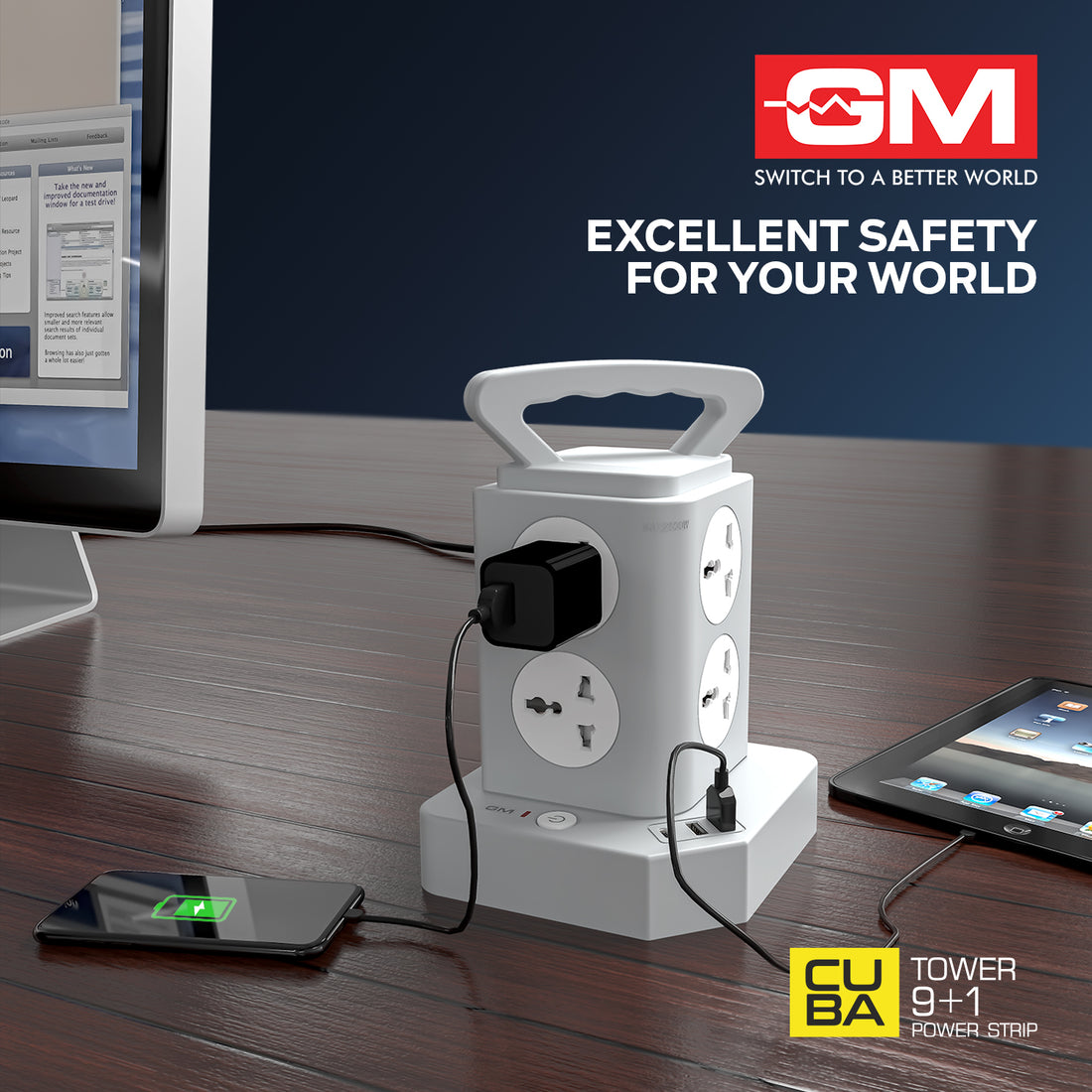 9+1 G-HOOP TOWER SPIKE GUARD WITH TYPE A & C (White)