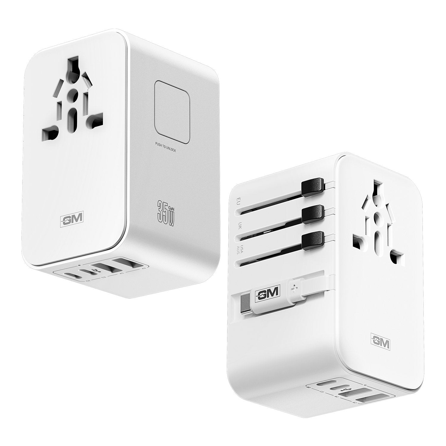 G+ 35W Travelease Pro with Retractable Cable – White