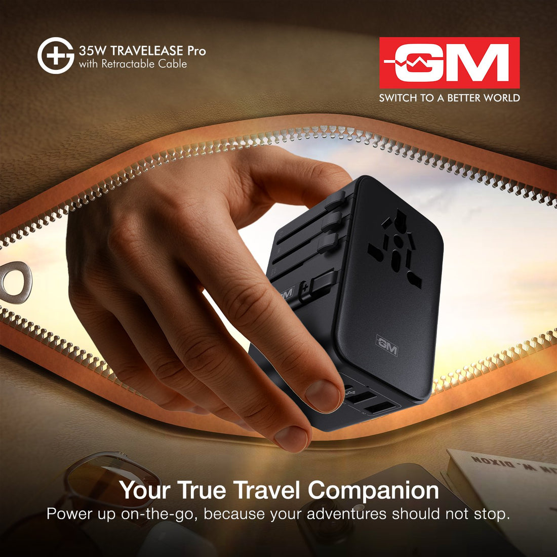 G+ 35W Travelease Pro with Retractable Cable – Black