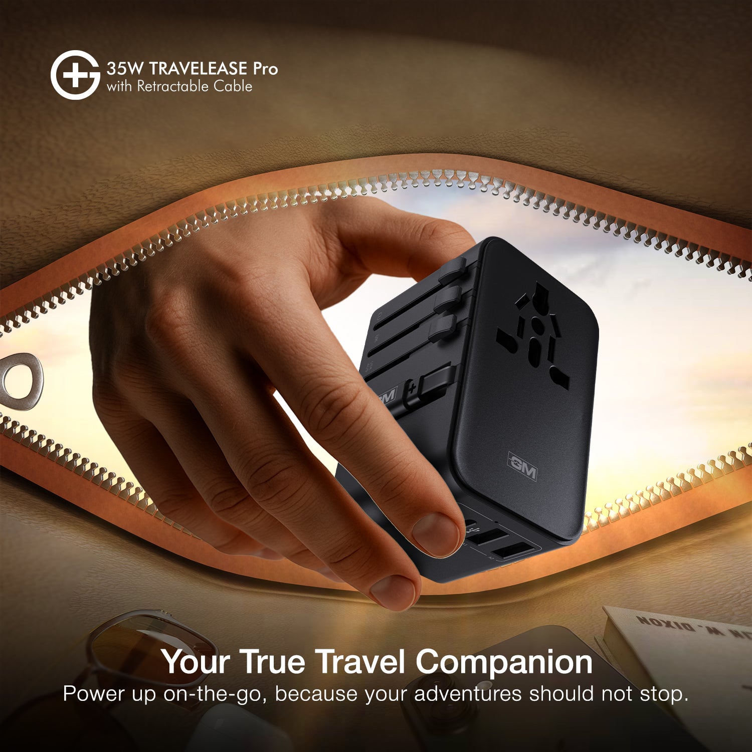 G+ Travelease Pro with Retractable Cable 35W (Black)