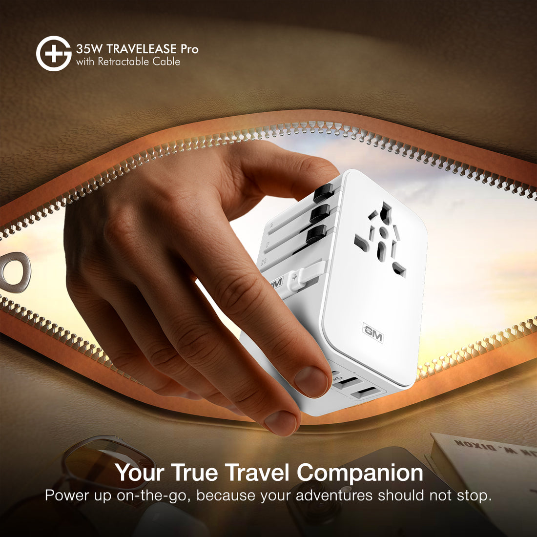 G+ Travelease Pro with Retractable Cable 35W (White)
