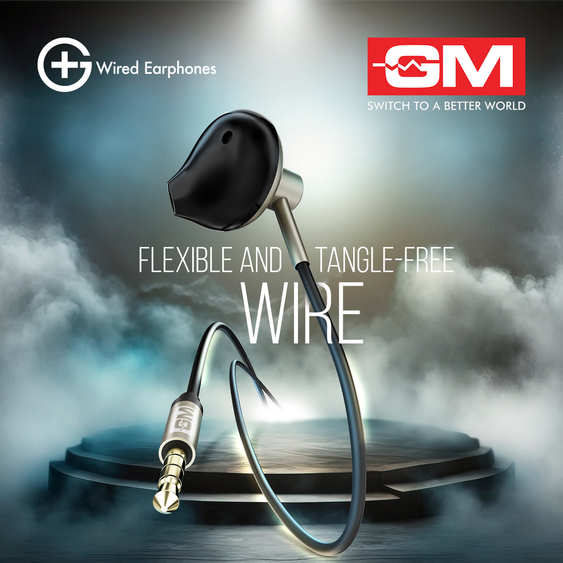 WIRED EARPHONES - HALF-IN EAR DESIGN - 3.5 MM (Tarnish)