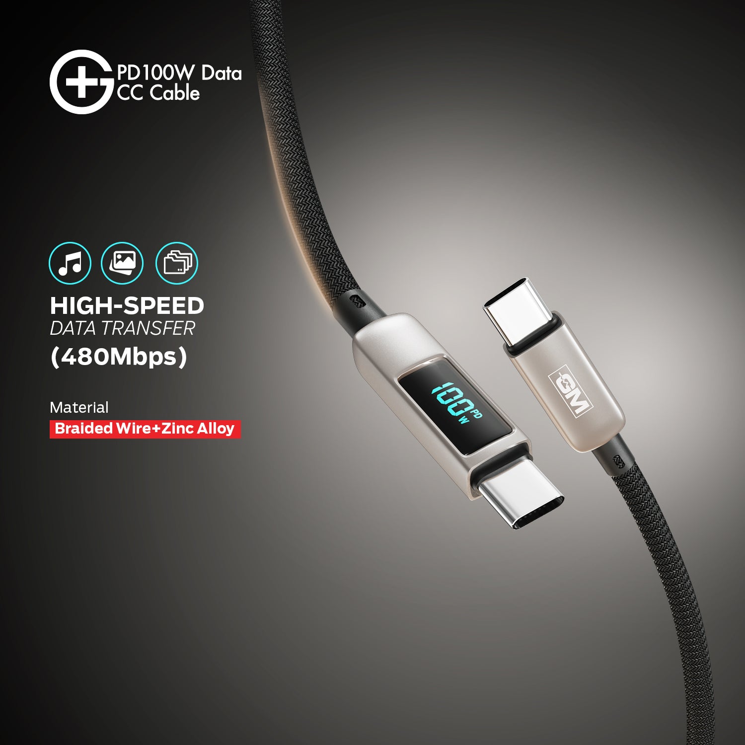 G+ PD Data CC Cable - 100W (GOLD)