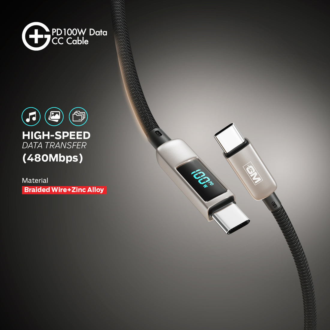 G+ PD Data CC Cable - 100W (GOLD)