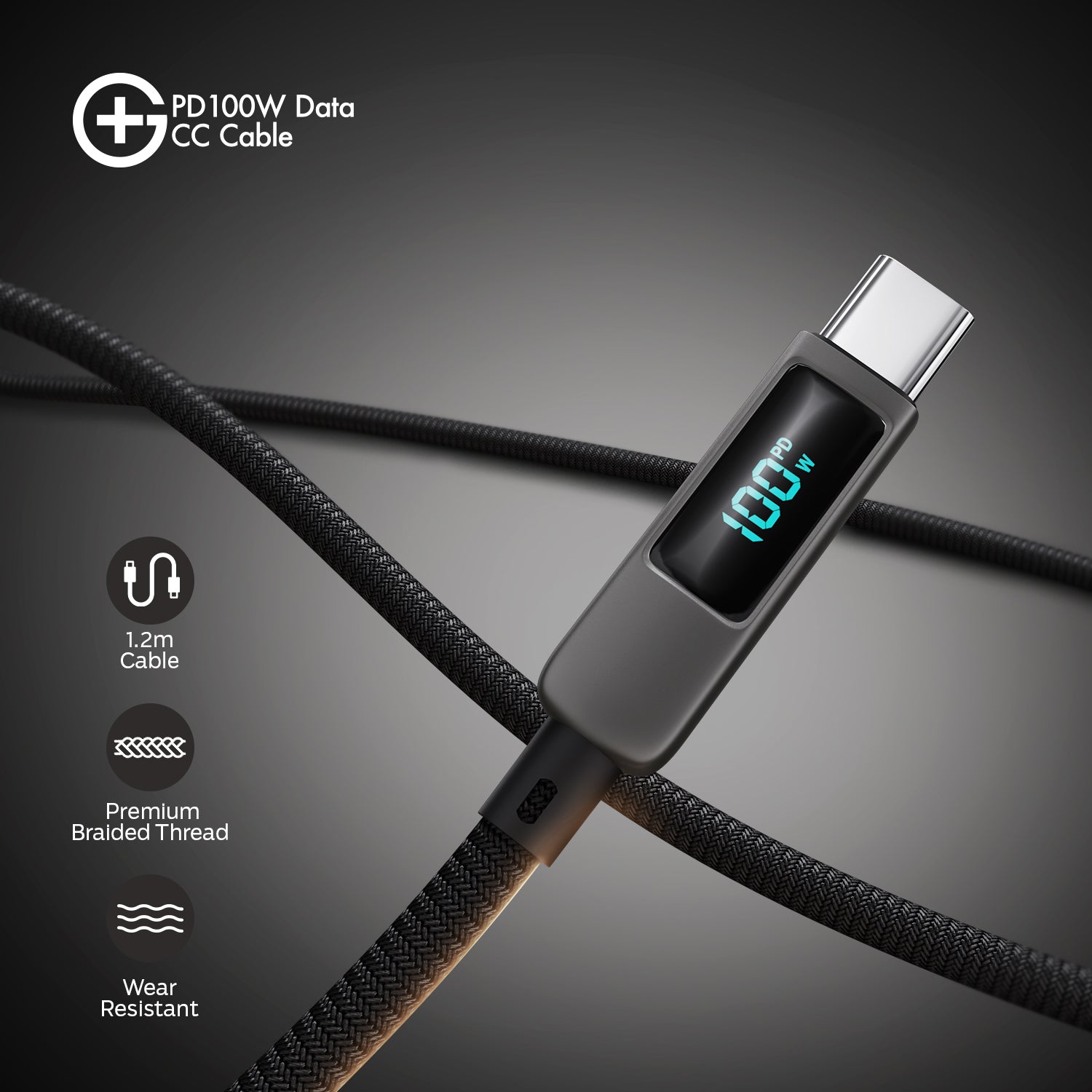 G+ PD Data CC Cable - 100W (GREY)