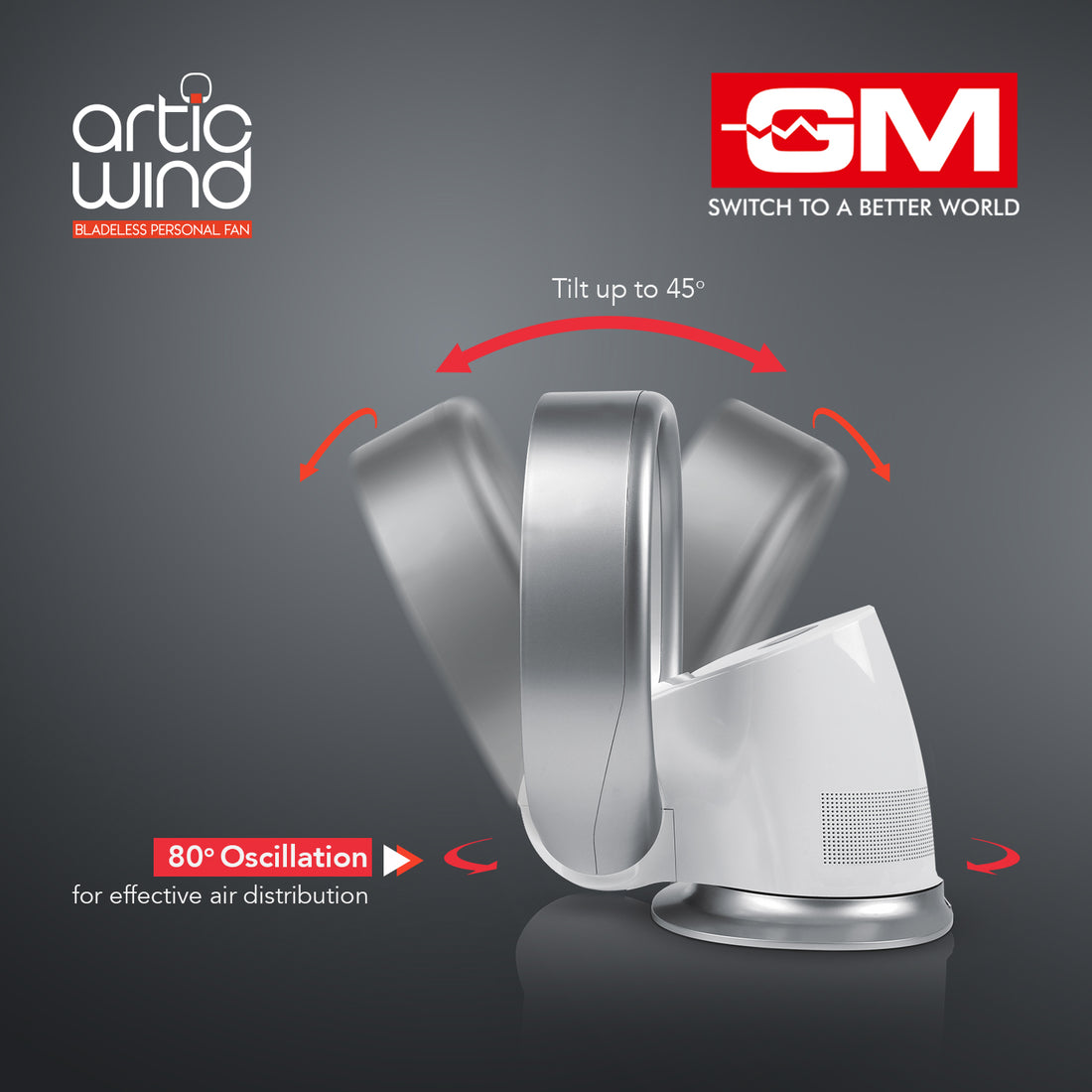 ARTIC WIND BLADELESS PERSONAL FAN (White)