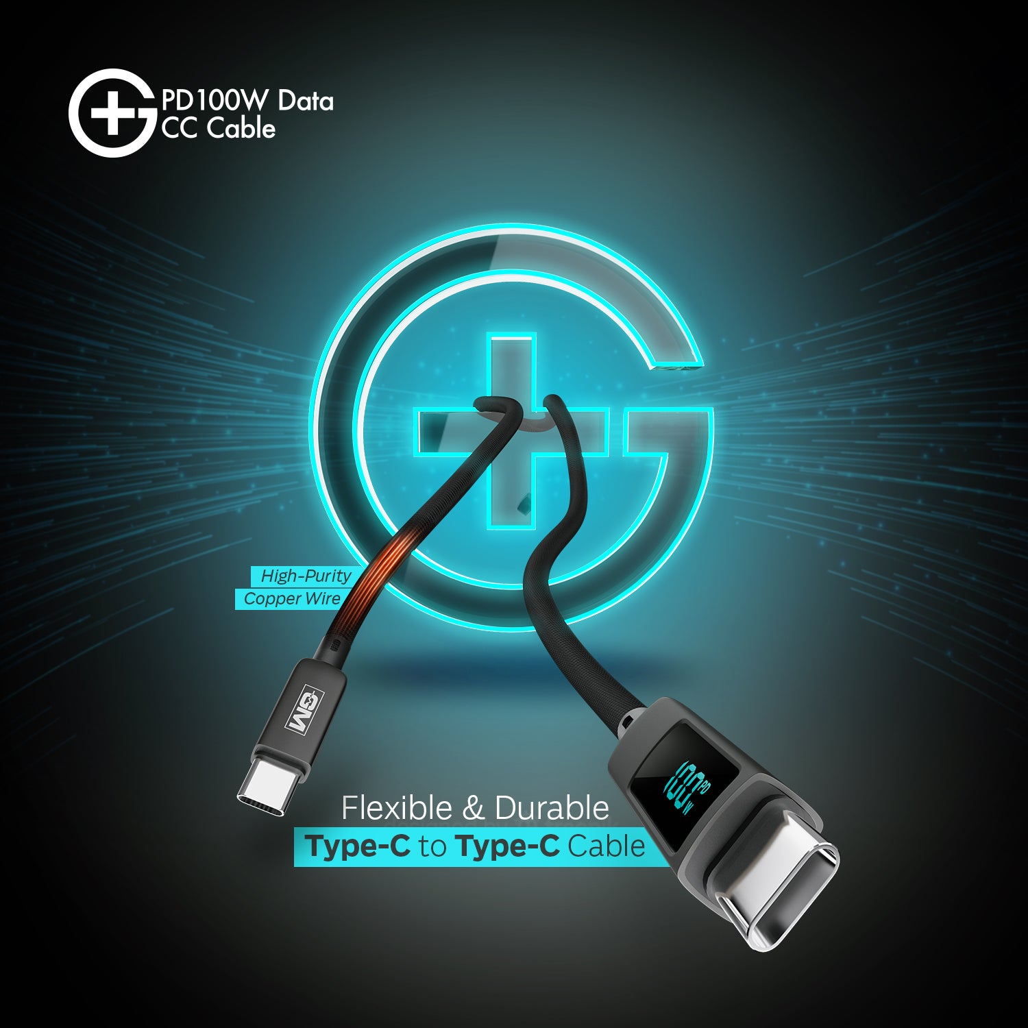 G+ PD Data CC Cable - 100W (GREY)