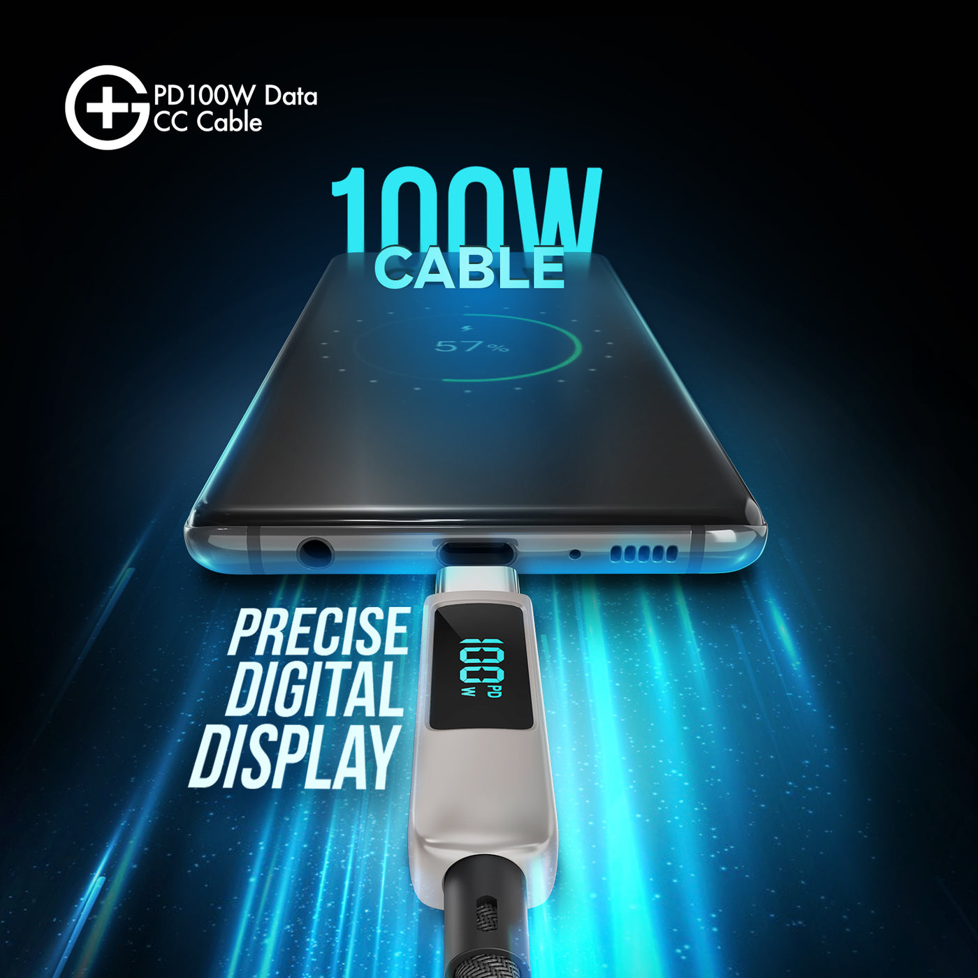 G PLUS MET GD, 100W CABLE,LED INDICAT SI — GM corporate gift, alternate view
