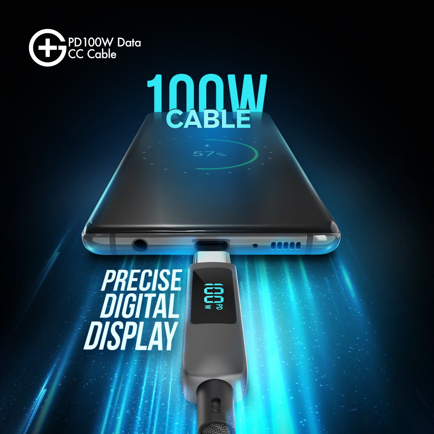 G+ PD Data CC Cable - 100W (GREY)