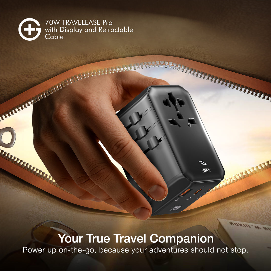 TravelEase Pro 70W with Display - 150 Countries ( Black )